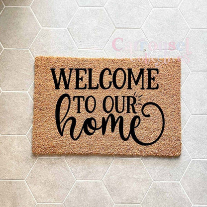 Welcome to our home doormat, custom doormat, personalised doormat, door mat