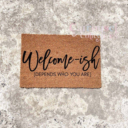 Welcomish doormat, custom doormat, personalised doormat, door mat