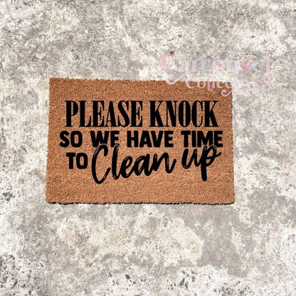 Please knock doormat, custom doormat, personalised doormat, door mat