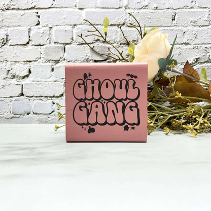 Ghoul Gang Wood Sign, Halloween Wood Sign, Halloween Home Decor, Spooky Decor