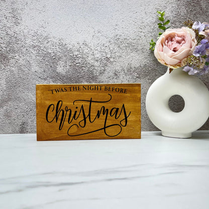 Twas the night before Christmas sign, christmas wood signs, christmas decor, home decor