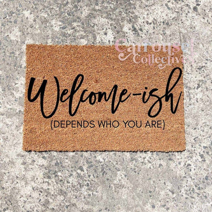 Welcomish doormat, custom doormat, personalised doormat, door mat