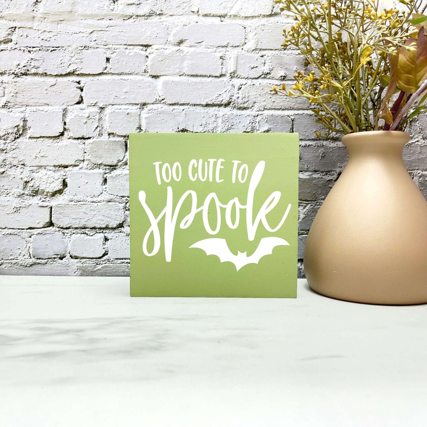 Too cute to spook Wood Sign, Halloween Wood Sign, Halloween Home Decor, Spooky Decor