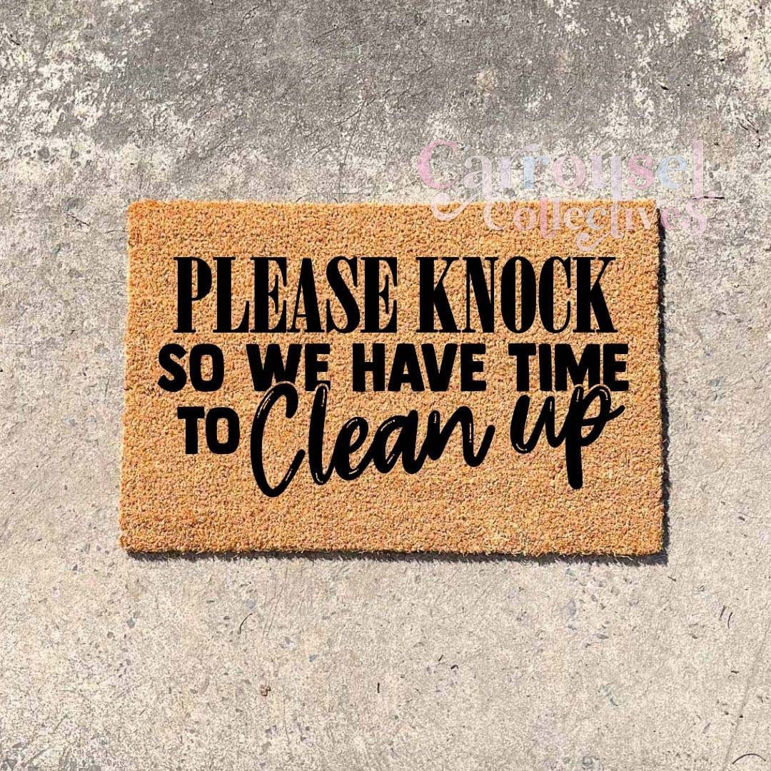 Please knock doormat, custom doormat, personalised doormat, door mat