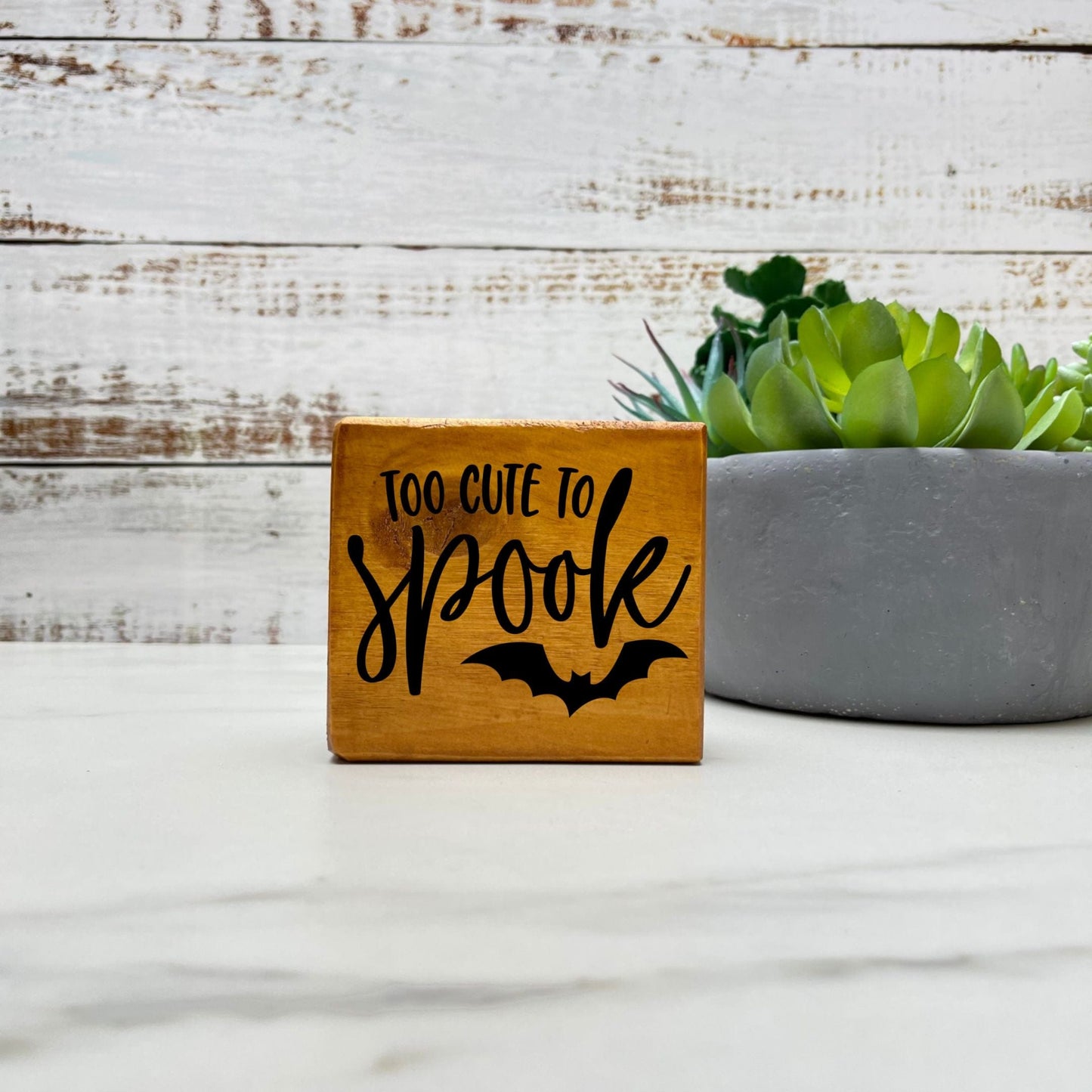 Too cute to spook Wood Sign, Halloween Wood Sign, Halloween Home Decor, Spooky Decor
