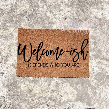 Welcomish doormat, custom doormat, personalised doormat, door mat