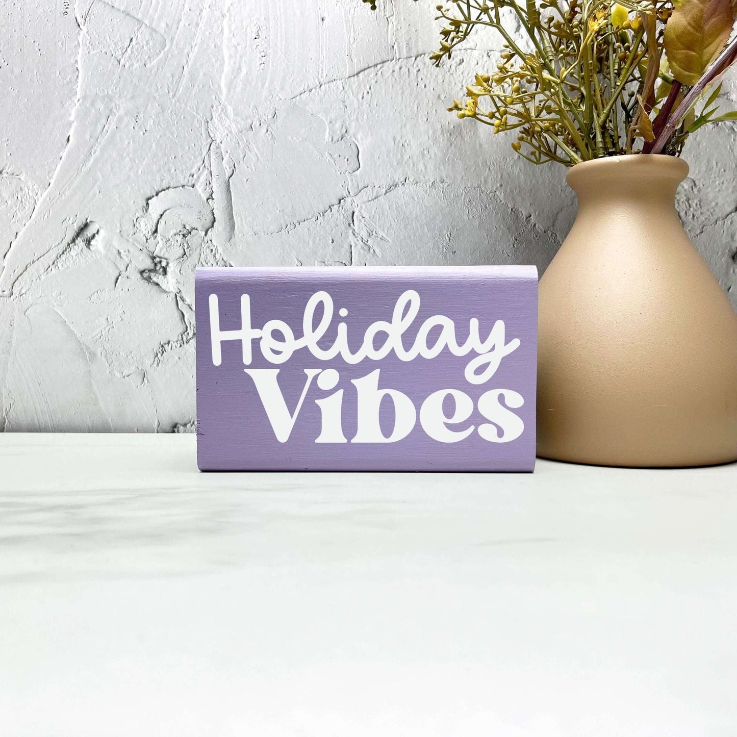 Holiday vibes sign, christmas wood signs, christmas decor, home decor