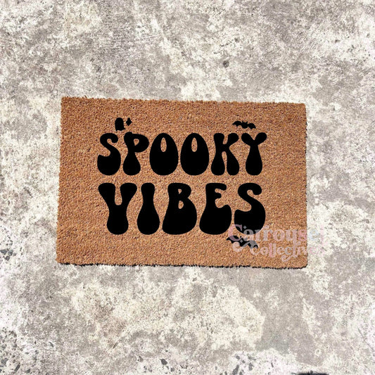 Spooky Vibes doormat, Halloween Doormat, Spooky Doormat, Creepy Doormat