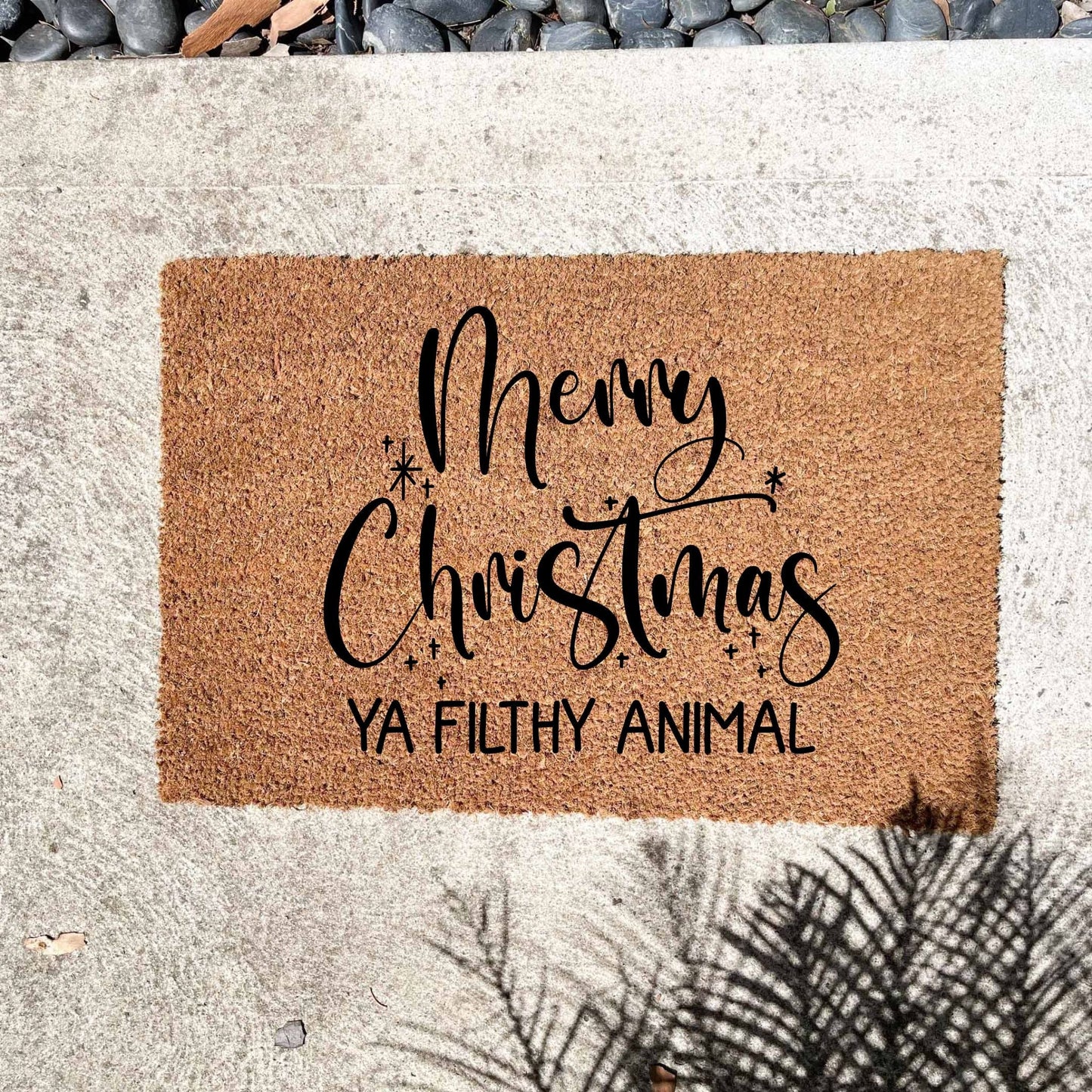 Merry Christmas ya filthy animal doormat, Christmas doormat, Seasonal Doormat, Holidays Doormat