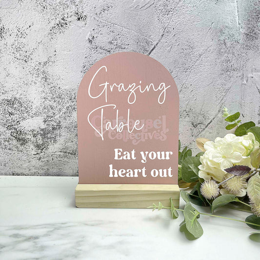 Grazing table acrylic sign, Wedding Sign, Event Sign, Party Decor