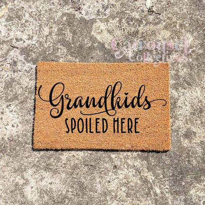 Grandkids spoiled doormat, custom doormat, personalised doormat, door mat