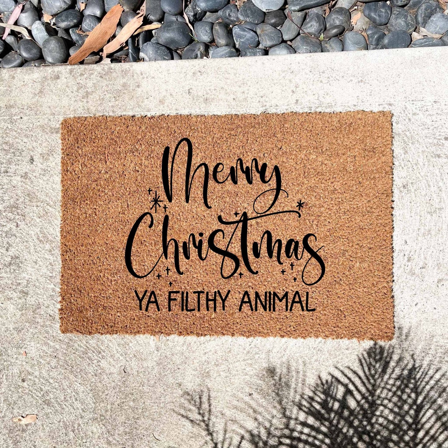 Merry Christmas ya filthy animal doormat, Christmas doormat, Seasonal Doormat, Holidays Doormat