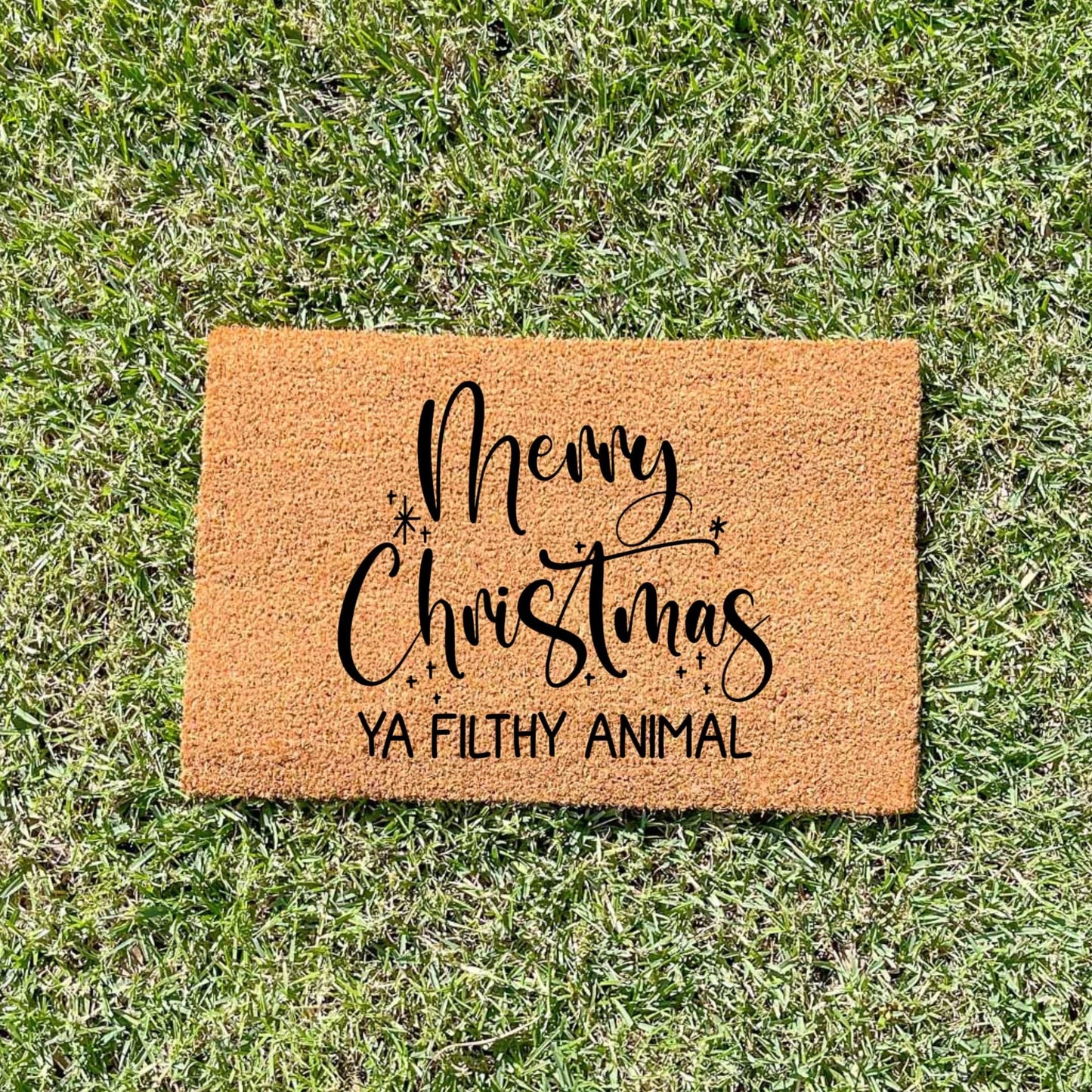 Merry Christmas ya filthy animal doormat, Christmas doormat, Seasonal Doormat, Holidays Doormat