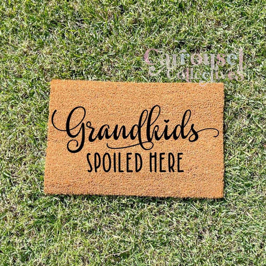 Grandkids spoiled doormat, custom doormat, personalised doormat, door mat