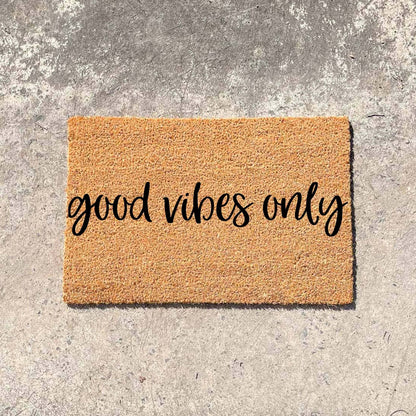 Good Vibes Only doormat, custom doormat, personalised doormat, door mat