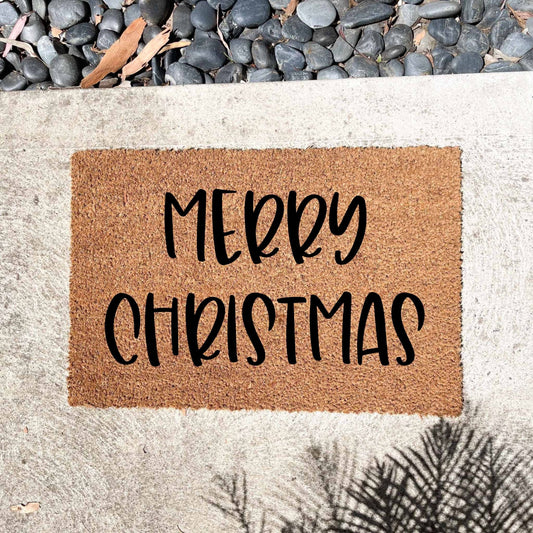 Merry Christmas doormat, Christmas doormat, Seasonal Doormat, Holidays Doormat