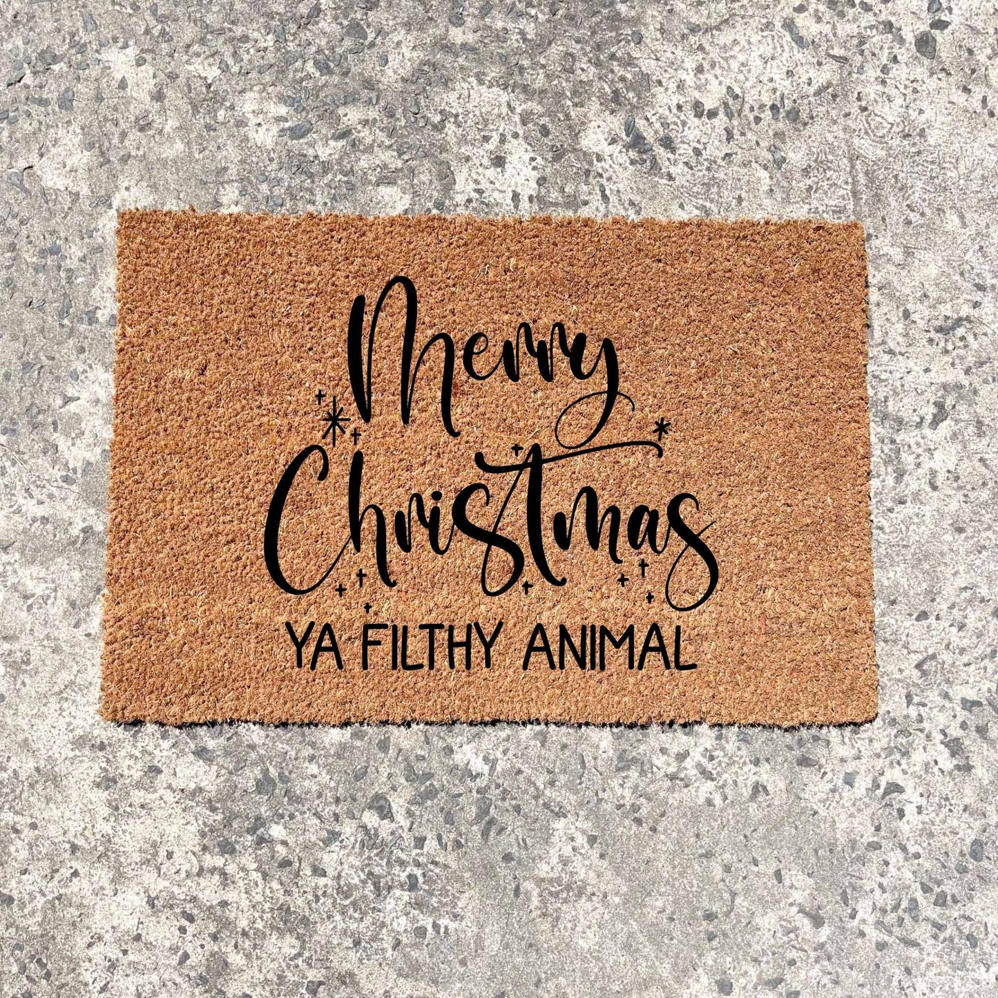 Merry Christmas ya filthy animal doormat, Christmas doormat, Seasonal Doormat, Holidays Doormat