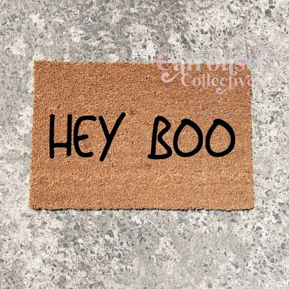 HEY BOO doormat, custom doormat, personalised doormat, door mat