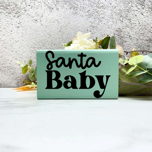 Santa Baby sign, christmas wood signs, christmas decor, home decor