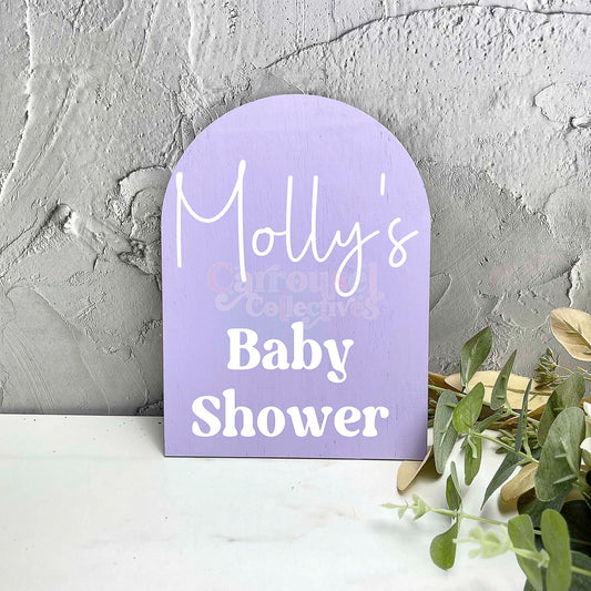 Personalised baby shower acrylic sign