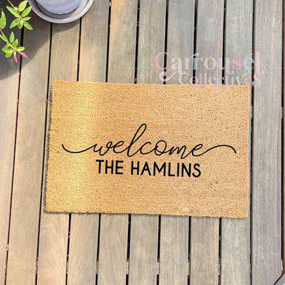 Custom name doormat, custom doormat, personalised doormat