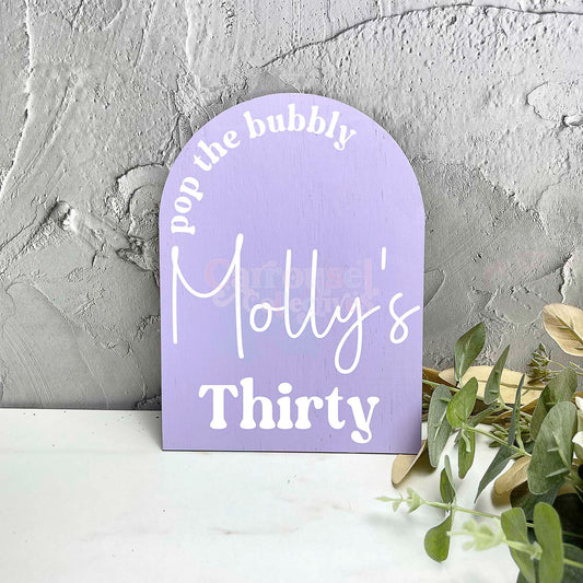 Thirty birthday acrylic sign, Personalised, Birthday Party Decor, Birthday Sign