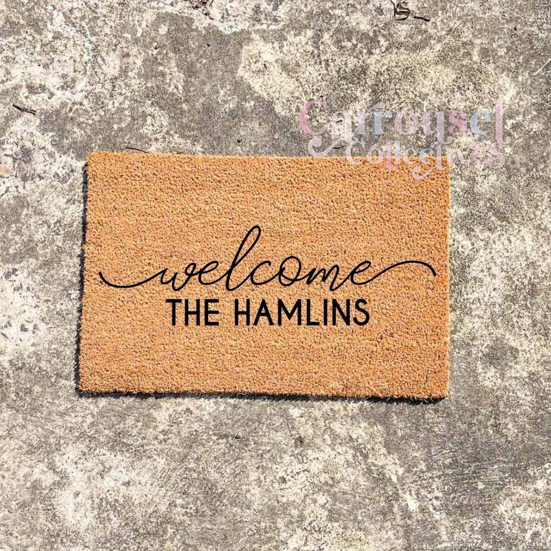 Custom name doormat, custom doormat, personalised doormat