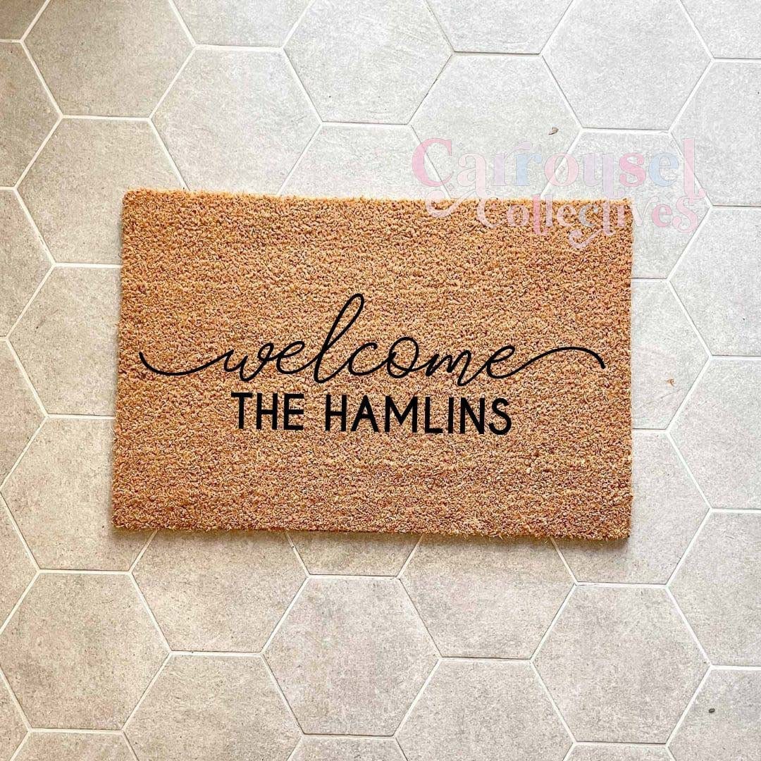 Custom name doormat, custom doormat, personalised doormat