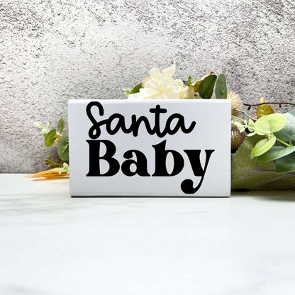 Santa Baby sign, christmas wood signs, christmas decor, home decor