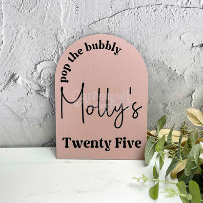 Twenty five birthday acrylic sign, Personalised, Birthday Party Decor, Birthday Sign