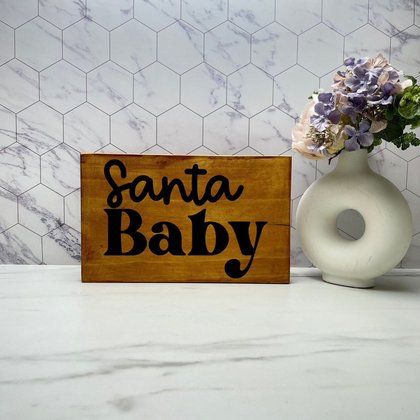 Santa Baby sign, christmas wood signs, christmas decor, home decor