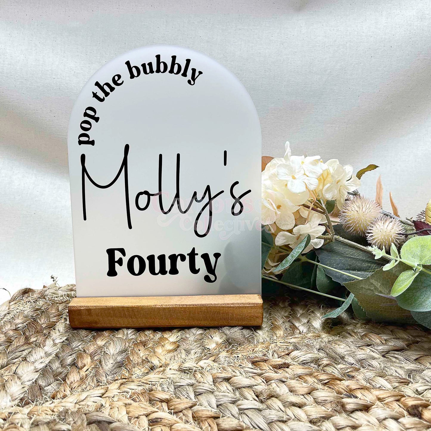 Fourty birthday acrylic sign, Personalised, Birthday Party Decor, Birthday Sign