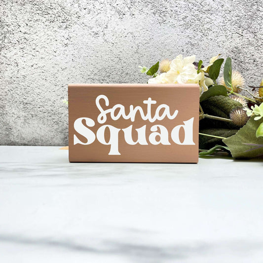 Santa Squad sign, christmas wood signs, christmas decor, home decor