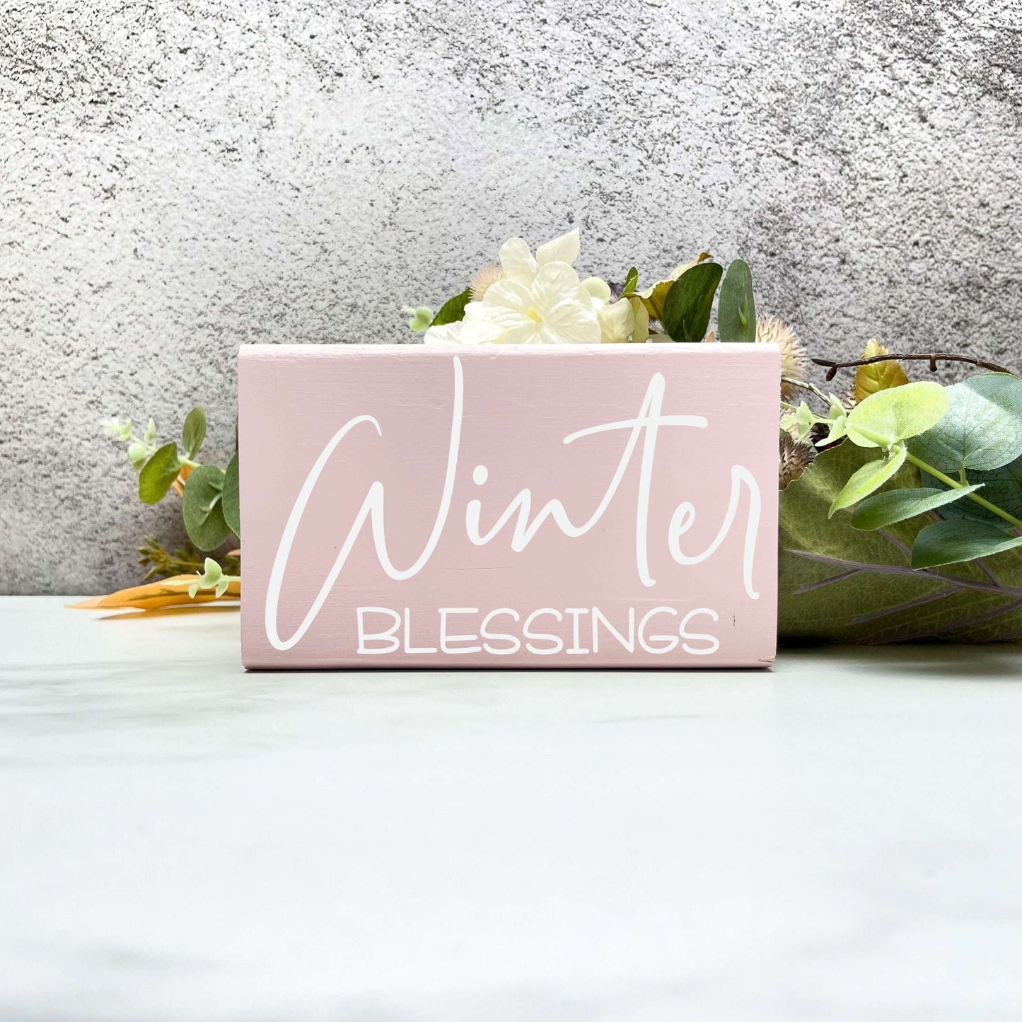 Winter blessings sign, christmas wood signs, christmas decor, home decor