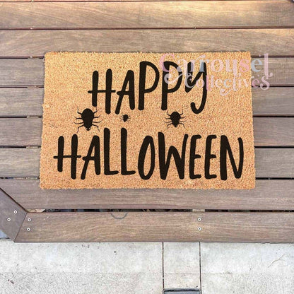 Happy Halloween doormat, Halloween Doormat, Spooky Doormat, Creepy Doormat