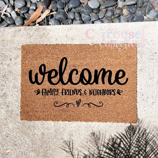 Welcome doormat, custom doormat, personalised doormat, door mat