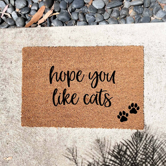 Hope you like cats doormat, custom doormat, personalised doormat, door mat