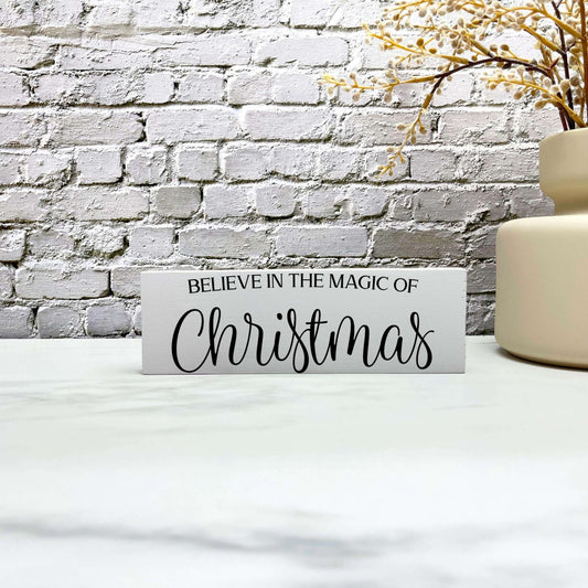 Believe in the magic of Christmas sign, christmas wood signs, christmas decor, home decor