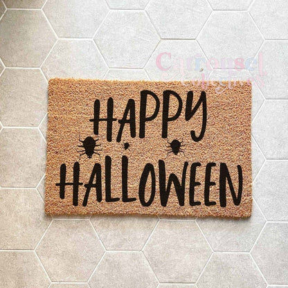 Happy Halloween doormat, Halloween Doormat, Spooky Doormat, Creepy Doormat