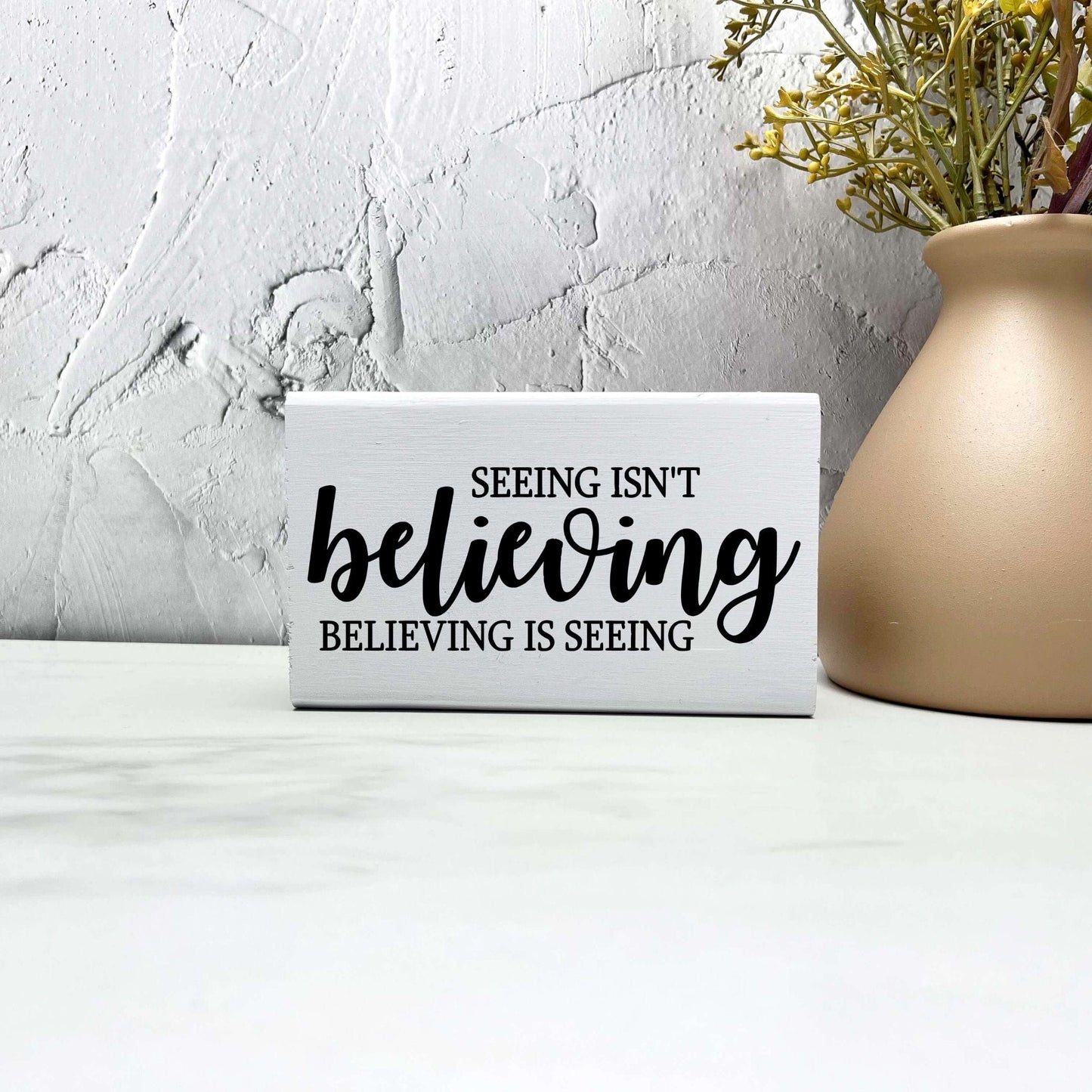 See isn't believing sign, christmas wood signs, christmas decor, home decor