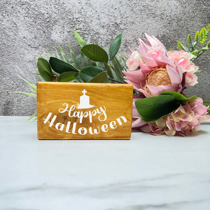 Happy halloween Sign, Halloween Wood Sign, Halloween Home Decor, Spooky Decor