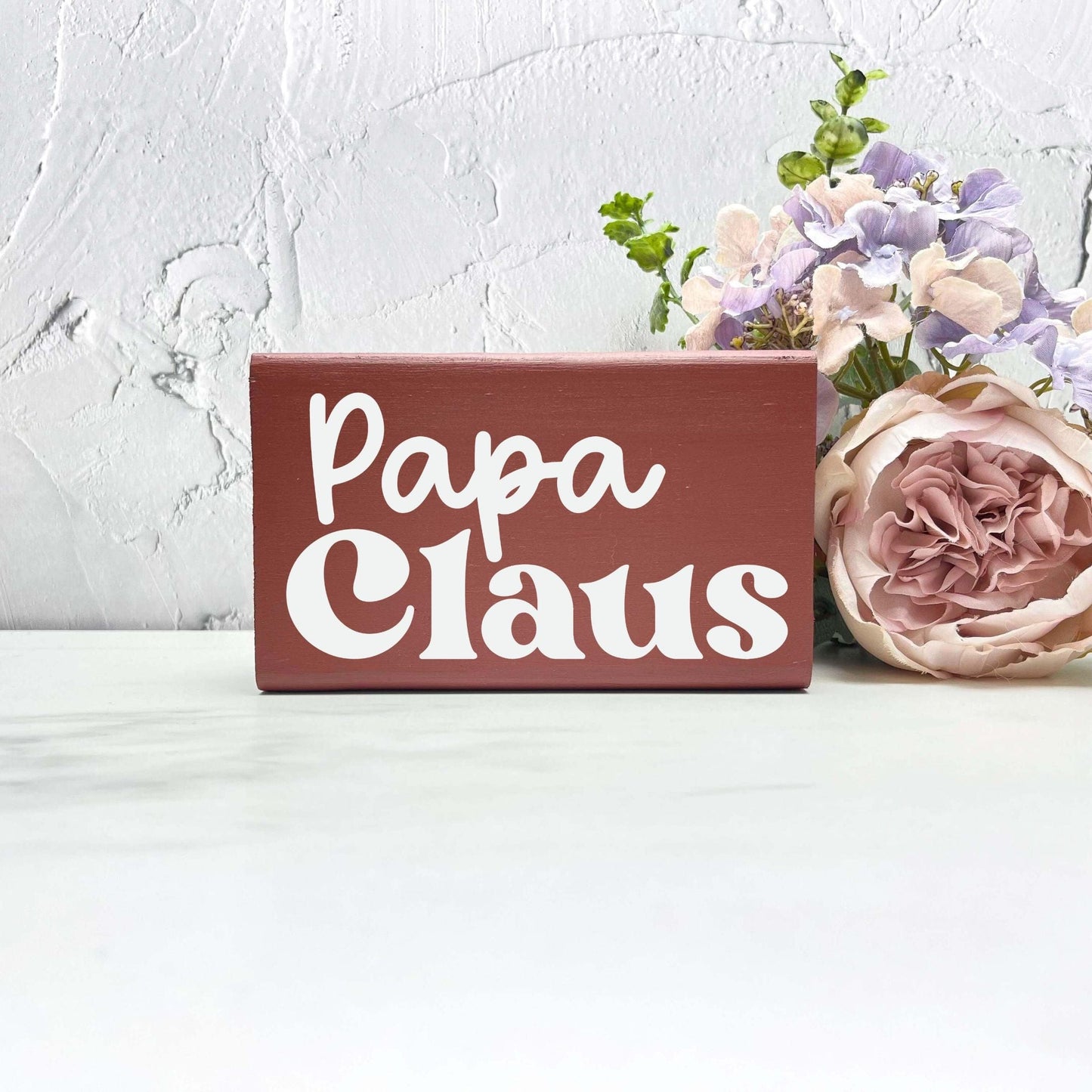 Papa Claus sign, christmas wood signs, christmas decor, home decor