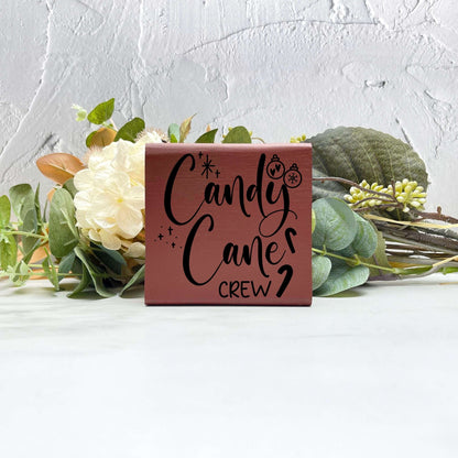 Candy cane crew sign, christmas wood signs, christmas decor, home decor