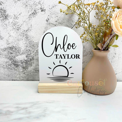 Personalised name acrylic sign, kids wall art print, custom name art print