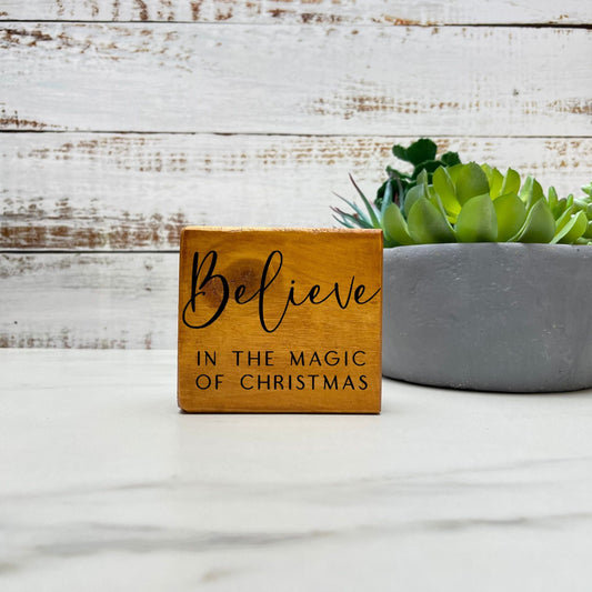 Believe in the magic sign, christmas wood signs, christmas decor, home decor