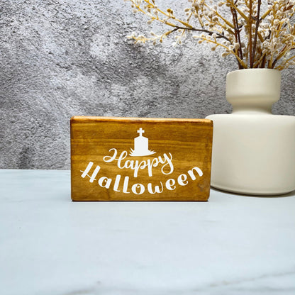 Happy halloween Sign, Halloween Wood Sign, Halloween Home Decor, Spooky Decor