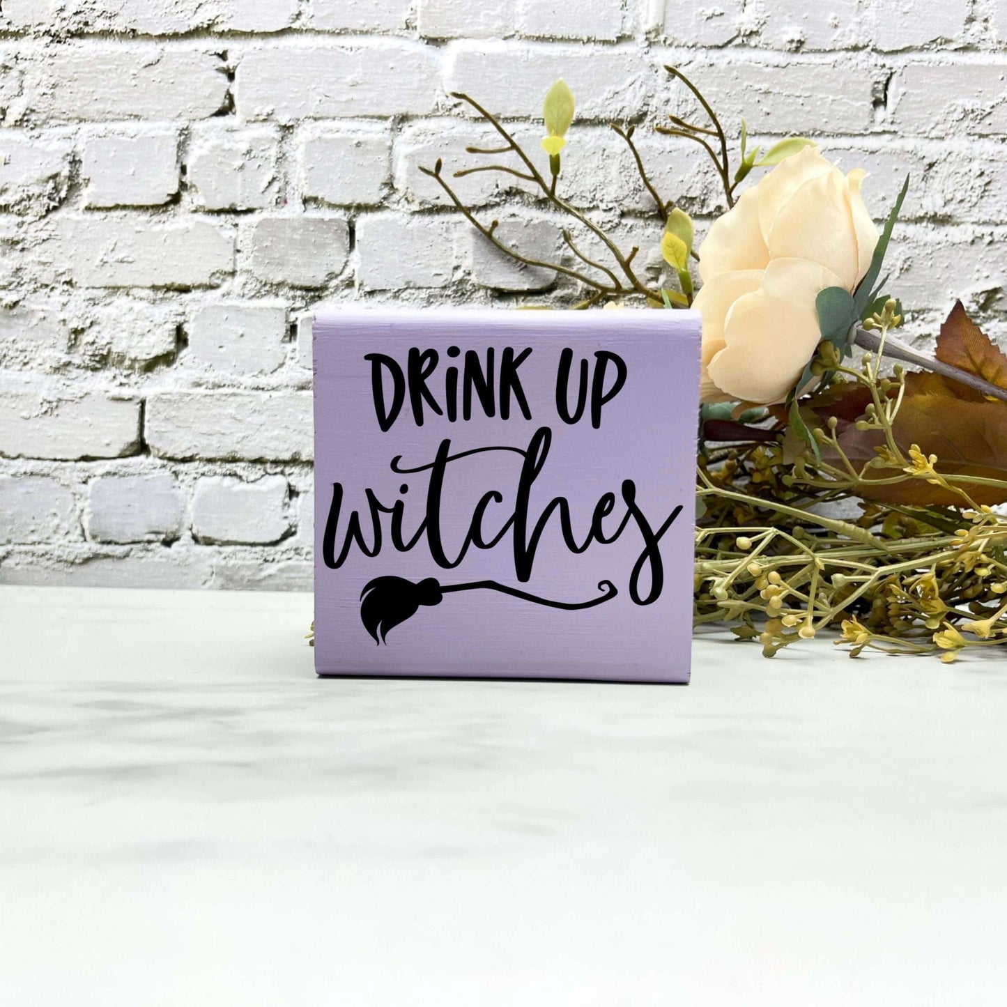 Drink up witches Wood Sign, Halloween Wood Sign, Halloween Home Decor, Spooky Decor