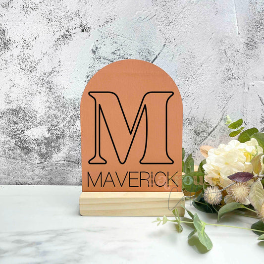 Personalised name acrylic sign, kids wall art print, custom name art print