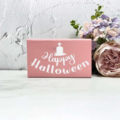 Happy halloween Sign, Halloween Wood Sign, Halloween Home Decor, Spooky Decor