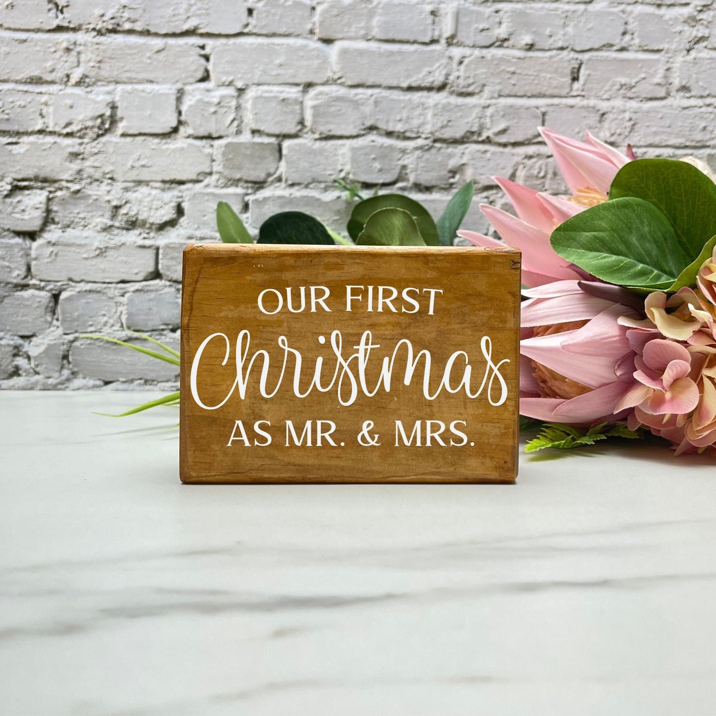 First christmas as Mr and Mrs sign, christmas wood signs, christmas decor, home decor